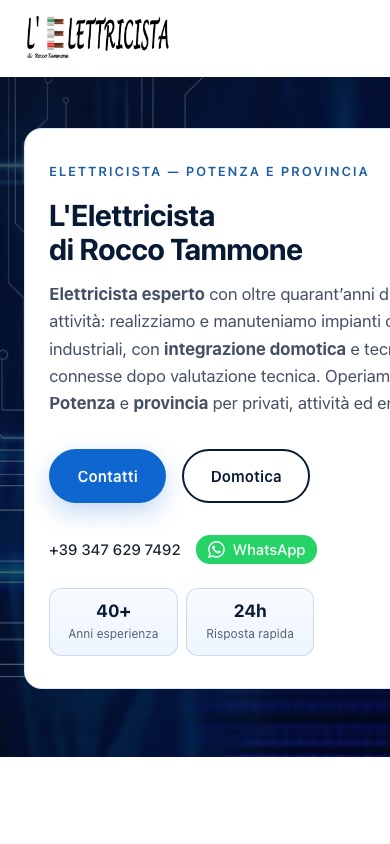 L'Elettricista di Rocco Tammone — mobile preview