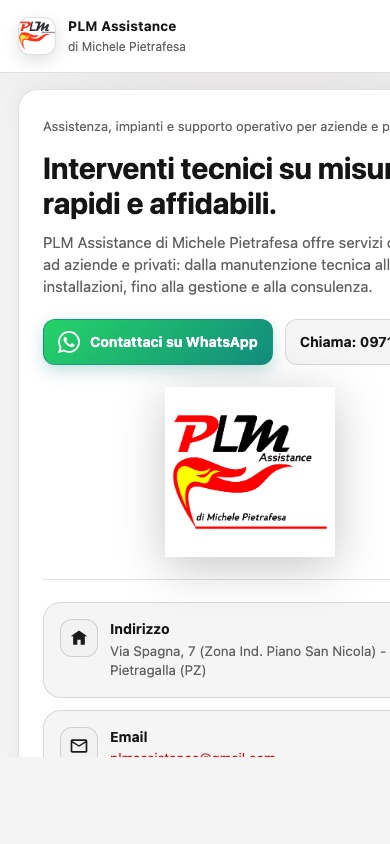 PLM Assistance — mobile preview