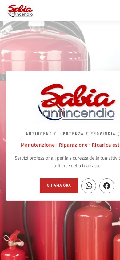 Sabia Antincendio — mobile preview